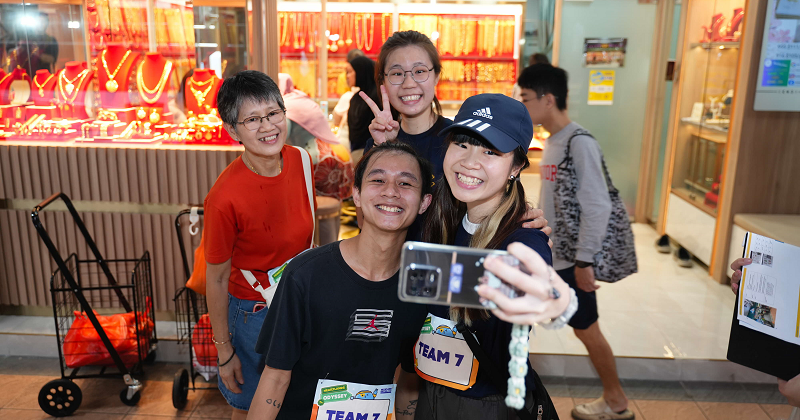People gathered to take a 'wefie'