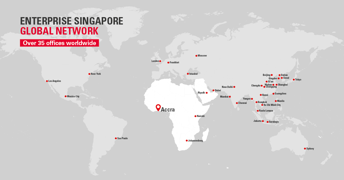 Enterprise Singapore Global Network map