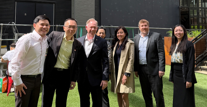Darren Lee (far left) with the Brooklyn Chamber of Commerce
