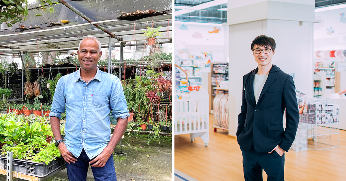 (L-R) Mr Veera Sekaran, Founder, Greenology; Mr Pang Fu Wei, Group Managing Director, Mothercare Singapore.