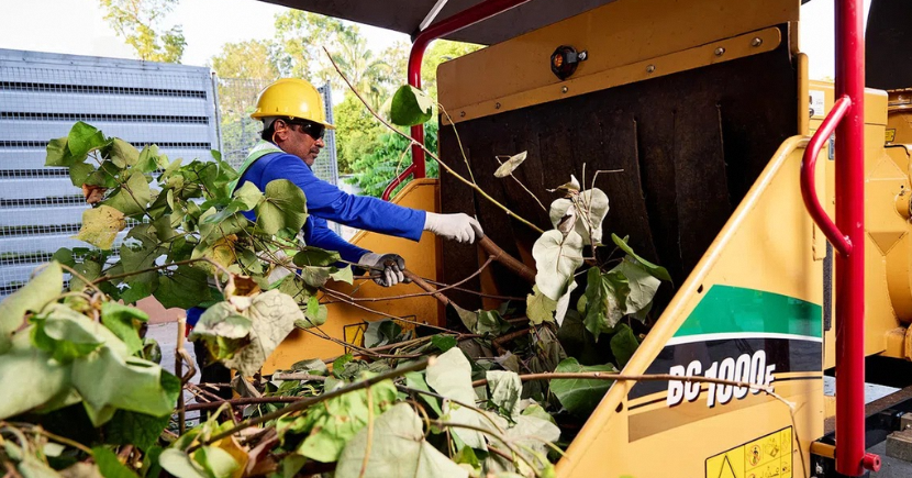 A Wood Chipper in action