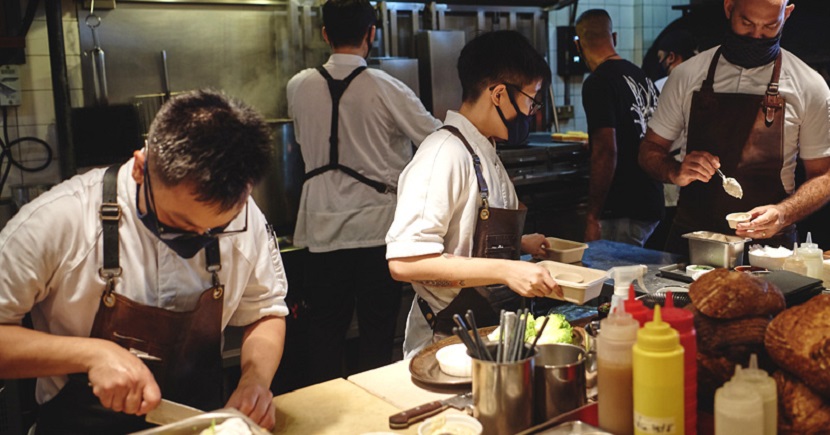 Burnt Ends' staff whipping up dishes