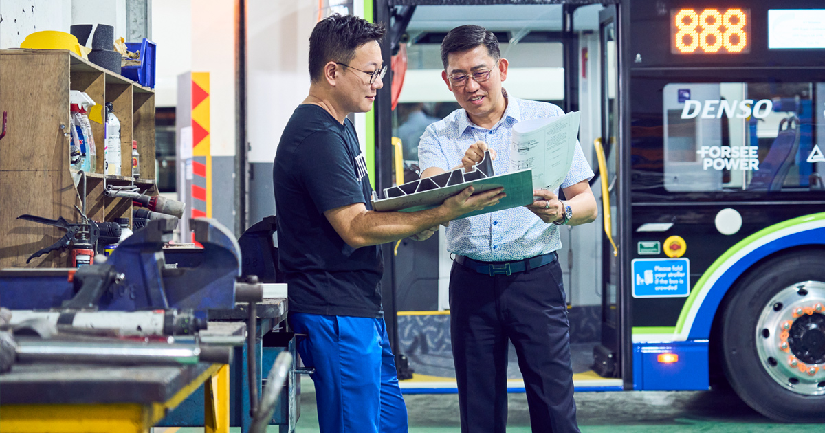 Companies can improve their reputation and competitiveness by embracing sustainability, says LexBuild founder and group CEO Charles Tan (right)