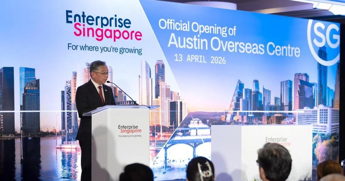 Deputy Prime Minister Gan Kim Yong at the launch of Enterprise Singapore’s new Austin Overseas Centre in Austin