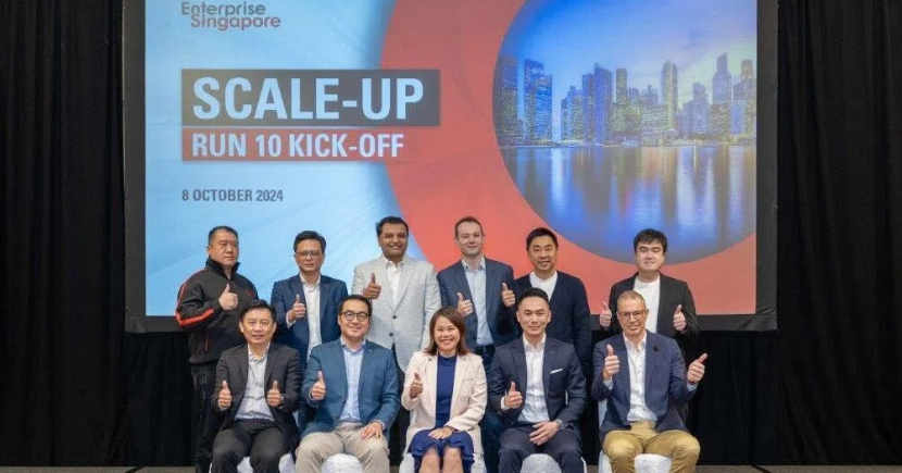 Seo Eng Joo business development director Charlie Seo, with fellow participants at Enterprise Singapore’s Scale-Up programme