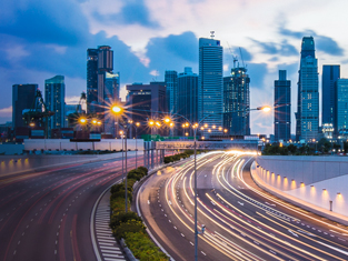 skyline of singapore